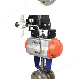 氣動V型調節對夾式球閥VQ671F-16P