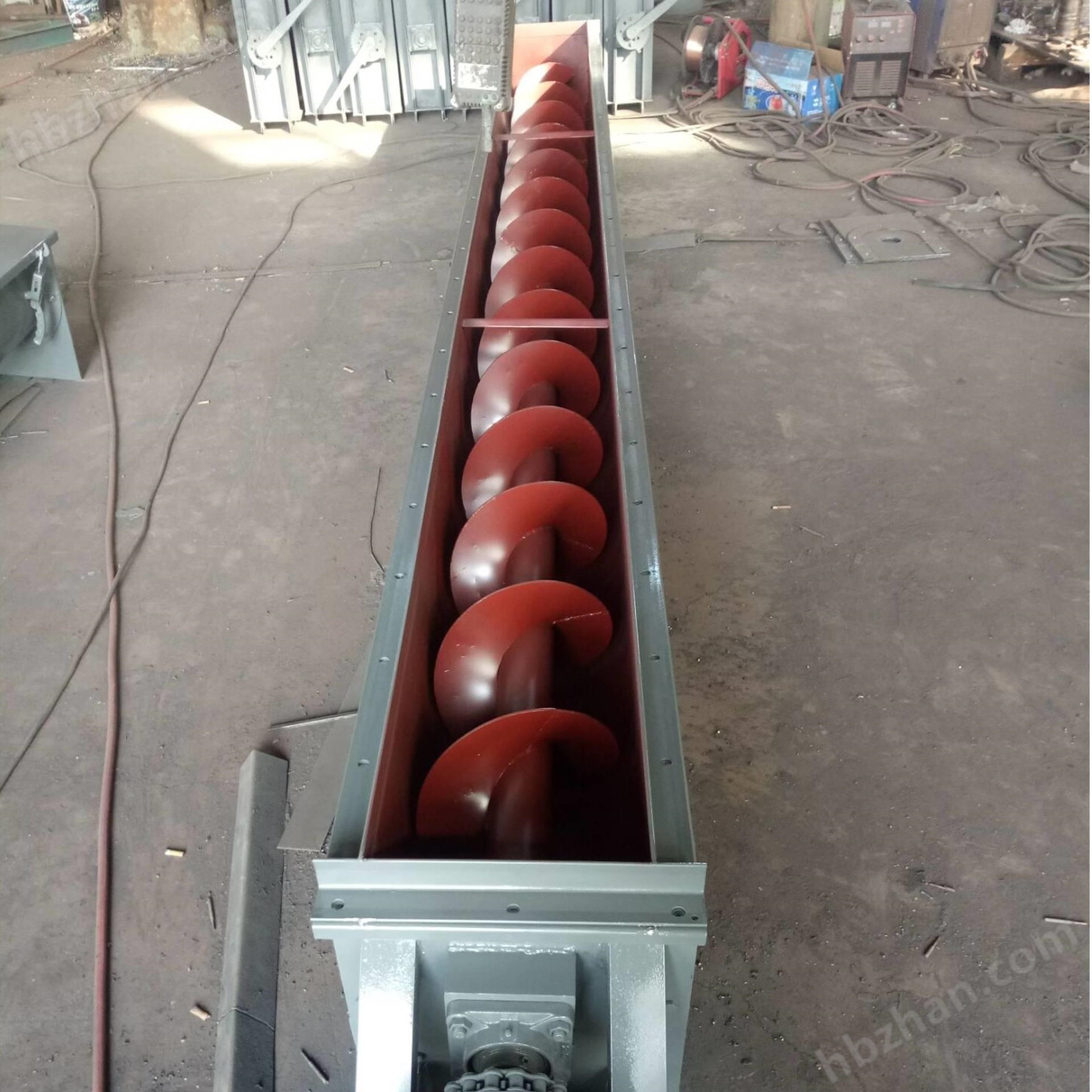 Sludge shaftless screw conveyor