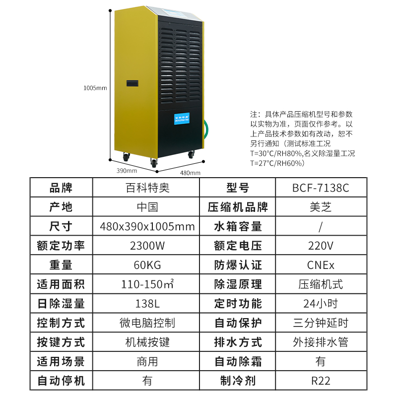 防爆除濕機BCF-7138C技術解析：化工安全的