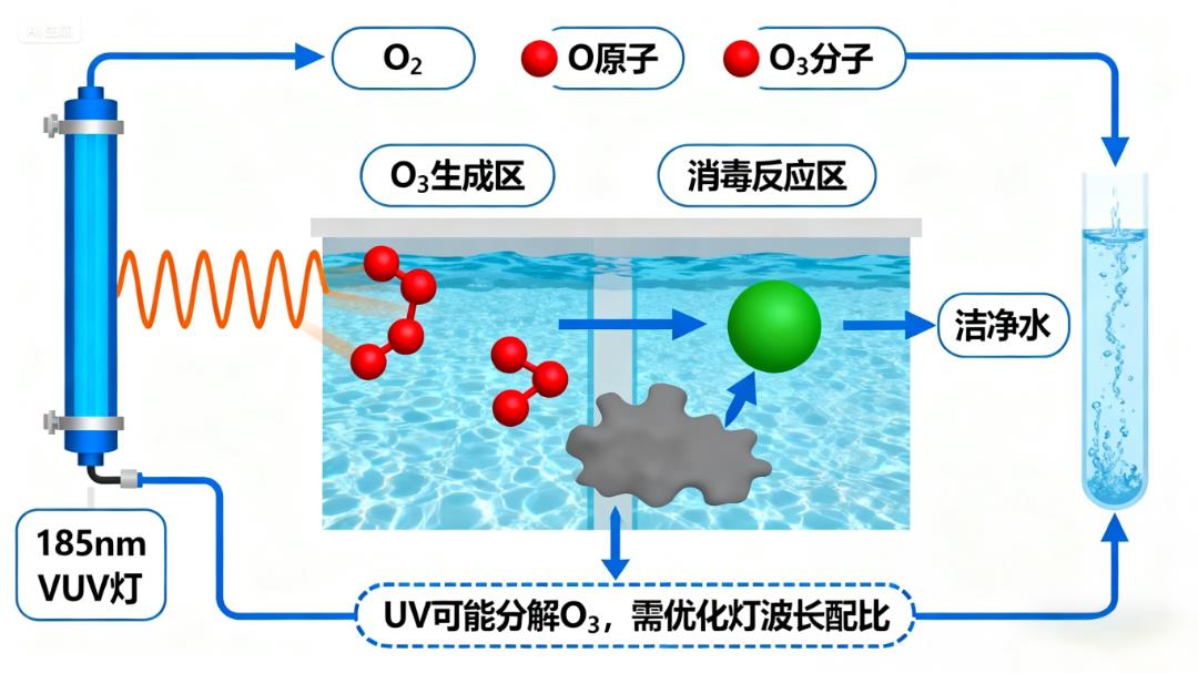 185nm紫外產臭氧技術在水處理中的工藝價值